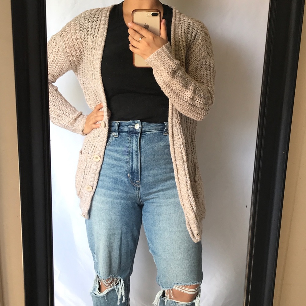 Full Tilt Chunky Knit Grandpa Cardigan #RE122